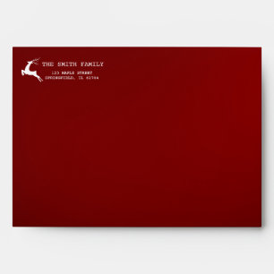 Custom Simple Cute Christmas Reindeer Envelope