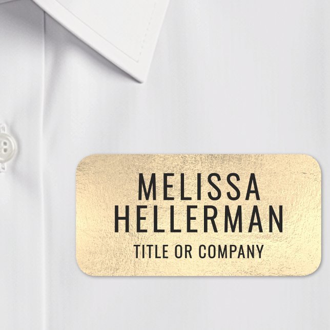 Custom Simple Faux Gold Name Tag (Custom Simple Faux Gold Name Tag )