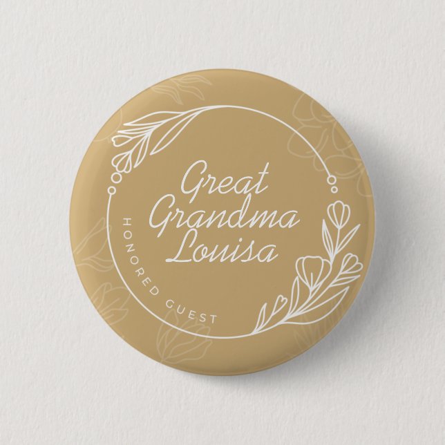 Custom Simple Honoured Guest Button (Front)