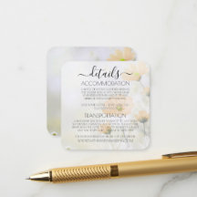 Custom Simple Little Orange Flower Wedding Details