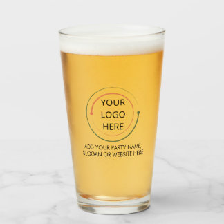 Custom Simple Logo & Text Business Glass