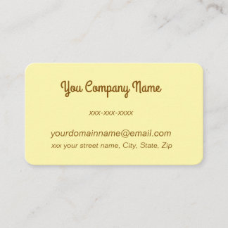 Custom simple minimalist business card