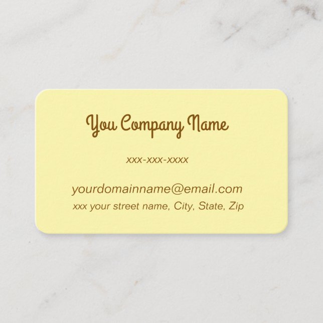 Custom simple minimalist  business card (Front)