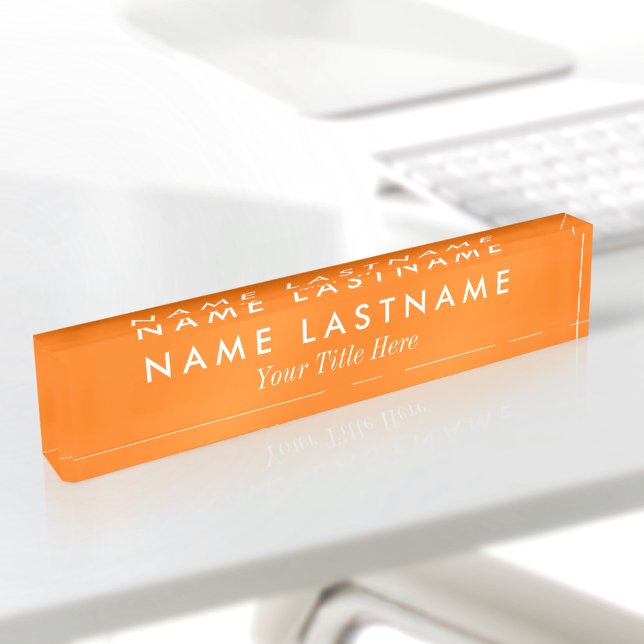 Custom Simple Modern Black White Title Nameplate (Creator Uploaded)