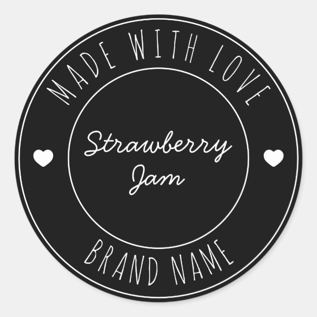 Custom Simple Modern Jam Canning Labels (Front)