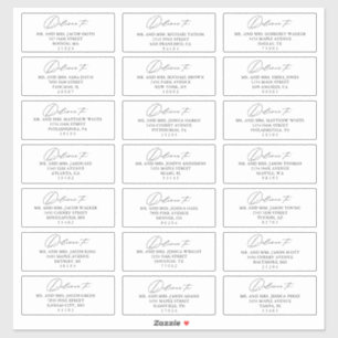 Custom Simple Modern Wedding Guest Address Labels