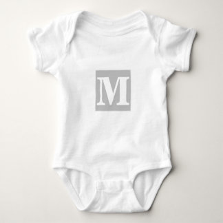 Custom Simple Monogram Baby Bodysuit