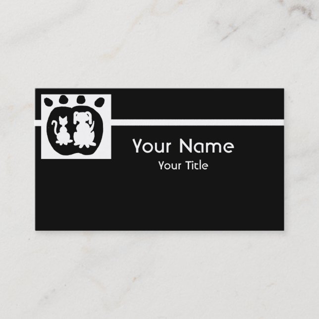 Custom simple pet veterinary care business cards (Front)