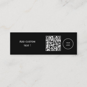 Custom simple qr code bookmark business mini busin card