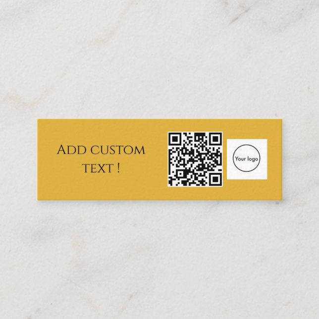 Custom simple qr code bookmark business mini busin card (Front)