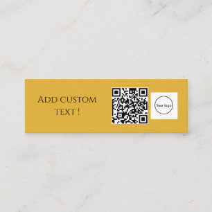 Custom simple qr code bookmark business mini busin mini business card