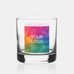 Custom Simple Template Modern Business Logo Here Whiskey Glass