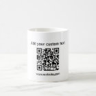 Custom simple white qr code business url Mug