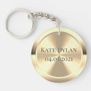 Custom Simulated Engraved Brass Keychain