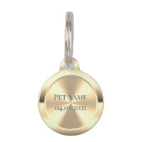 Custom Simulated Engraved Brass Pet ID Tag