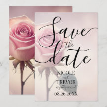 Custom Single Pink Rose Wedding