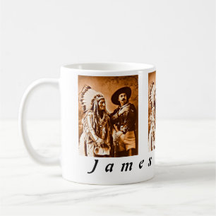 Custom Sitting Bull Buffalo Bill Wild West Show Coffee Mug