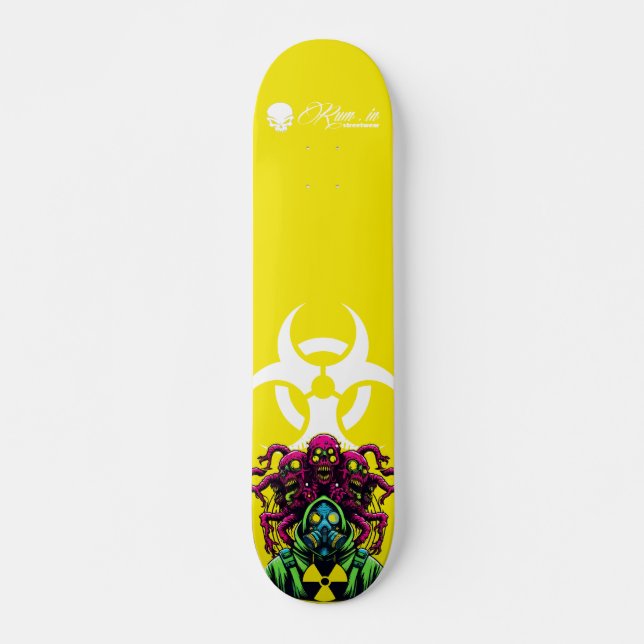 Custom Skateboard Deck - "Mutant Biohazard 2"  (Front)