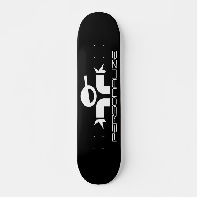 Custom skater dude logo design skateboard deck (Front)