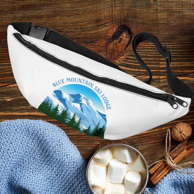 Custom Ski Lodge Winter Resort Snowy Mountain Bum Bags (Creator Uploaded)