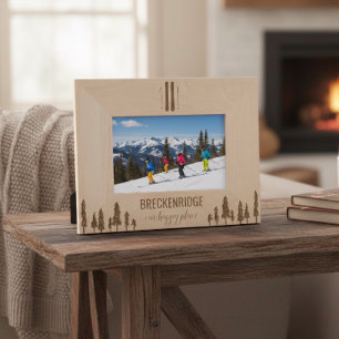 Custom Ski Resort Vacation  Etched Frames