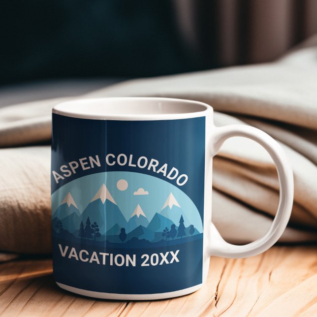 Custom Ski Town Colorado City Mountain Coffee Mug (Creator Uploaded)