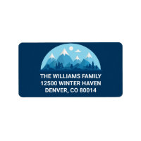 Custom Ski Town Colorado Mountain Return Address
