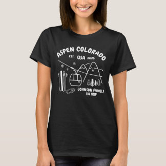 Custom Ski Trip Family Friends Group Matching T-Shirt