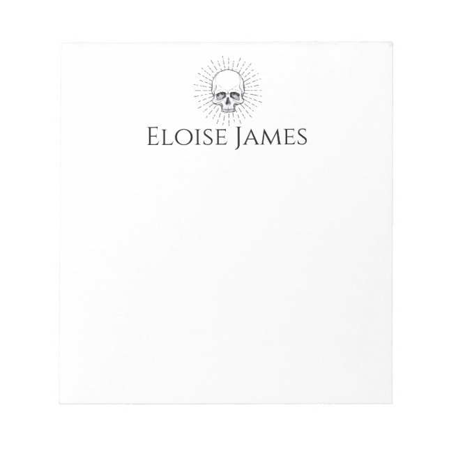 Custom Skull  Notepad (Front)