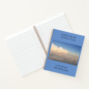 Custom Sky Voyager School Classroom  Notebook
