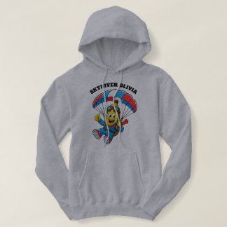 Custom Skydiver Name Funny Banana Skydiving Hoodie