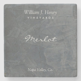 Custom Slate Stone Wine Coaster Artisan Decor