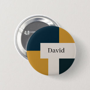 Custom sleek minimalist elegant design 6 cm round badge