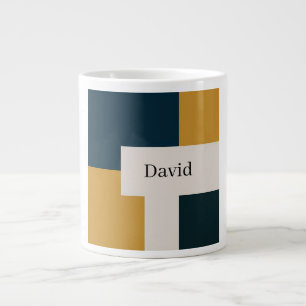 Custom sleek minimalist elegant design large coffee mug