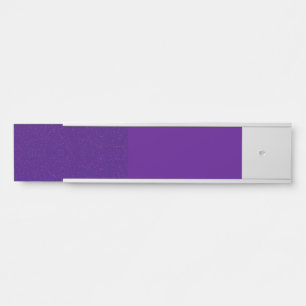 Custom Sliding Two-Tone Purple & White Name Plate