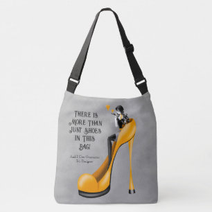 Custom Slogan Fashionable Lady in Stiletto Crossbody Bag