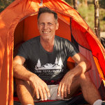 Custom Slogan Hiking, Camping, Outdoorsy Tri-Blend Shirt<br><div class="desc">This graphic tee has illustrations of hilly landscape with evergreen trees in white,  and is ready to be personalised with your own custom text.</div>
