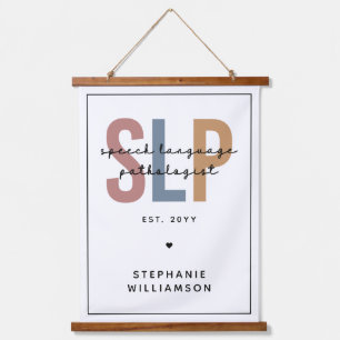 Custom SLP Speech Language Pathologist Hanging Tapestry