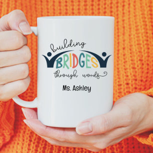 Custom SLP Speech Language Pathologist Therapist Two-Tone Coffee Mug
