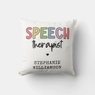 Custom SLP Speech Pathologist Speech Therapist Cushion