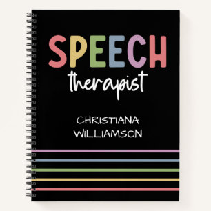 Custom SLP Speech Pathologist Speech Therapist Notebook