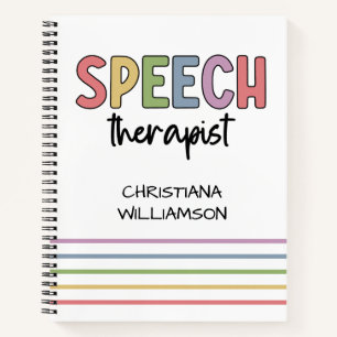 Custom SLP Speech Pathologist Speech Therapist Notebook