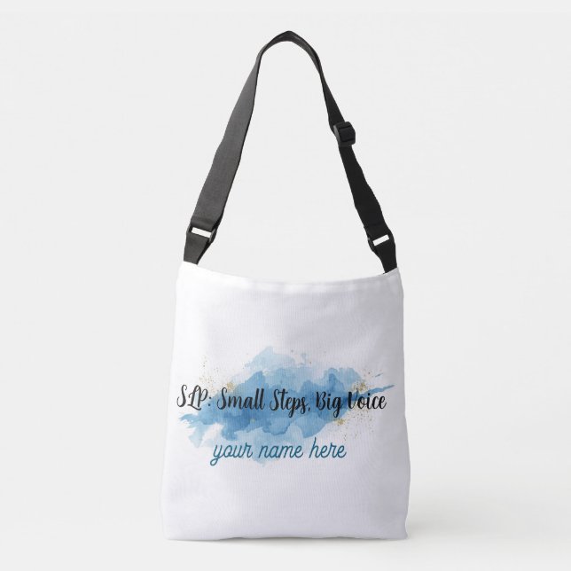 ​Custom SLP Speech Therapist Tote Bag | Small Step (Front)