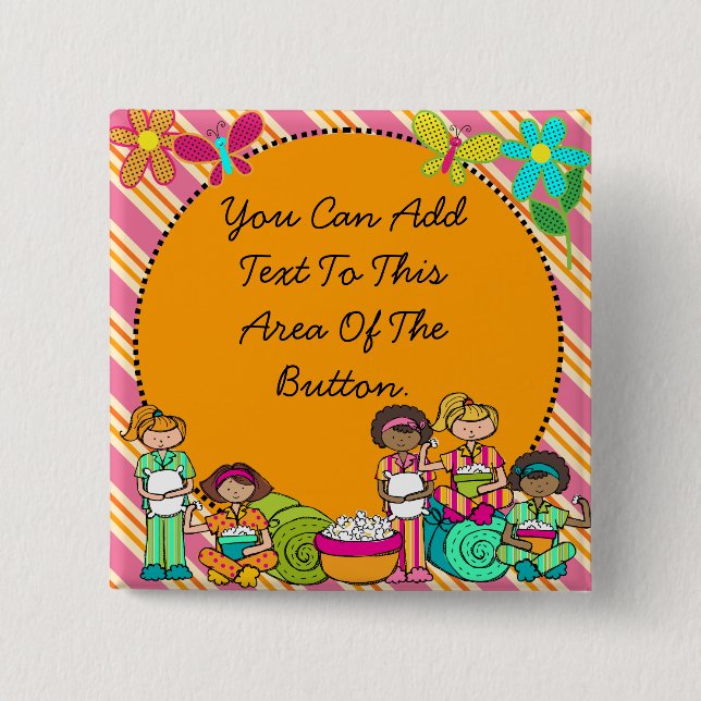 Custom Slumber Party Button (Front)