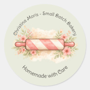 Custom Small Batch Bakery Thank You Sticker