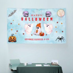 Custom Small Business Logo Halloween Party Banner