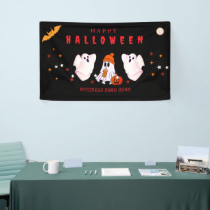Custom Small Business Logo Halloween Party Banner