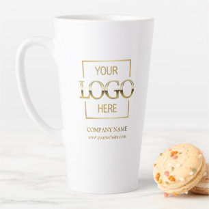 Custom Small Business Logo Personalized Branded Latte Mug