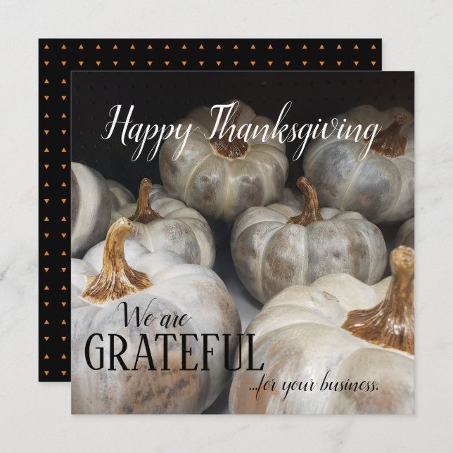Custom Small Business Thanksgiving Cards (Front/Back)