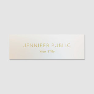 Custom Small Rectangle Name Employee Staff Elegant Name Tag